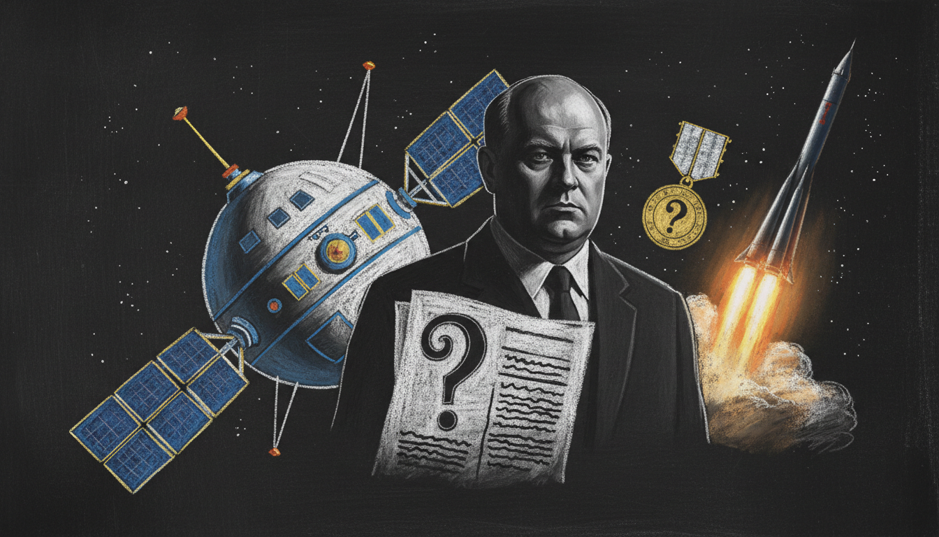 Человек без имени — Королёв в тени рядом со Спутником