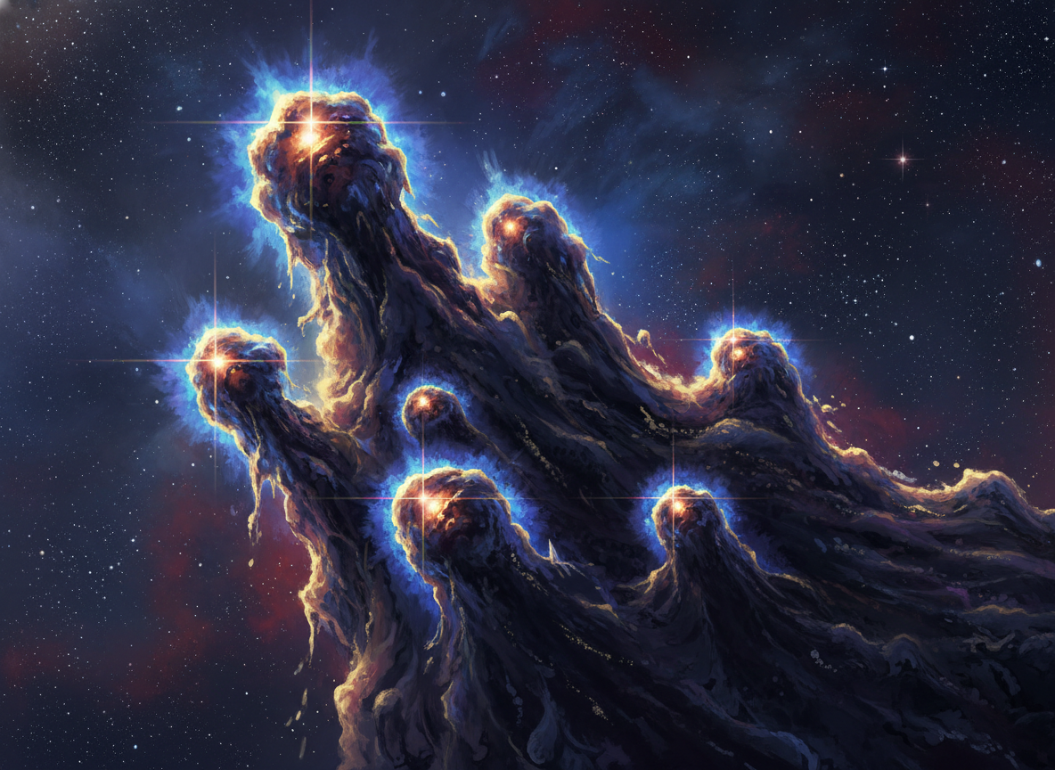 EGGs — испаряющиеся газовые глобулы на кончиках Столпов